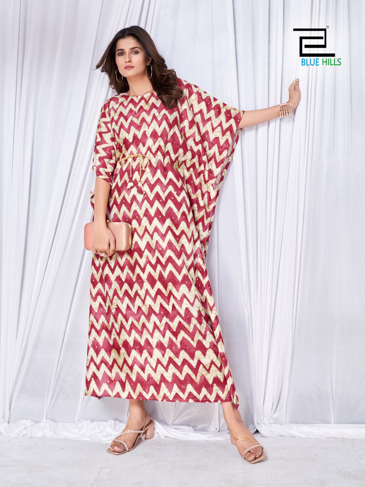 Blue Hills Glory Kaftan Style Rayon Printed Kurtis Catalog

